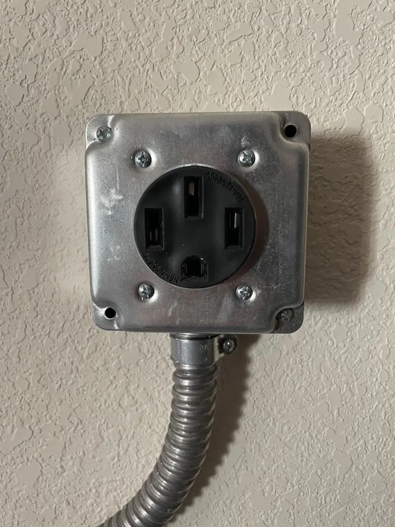NEMA 14-50 outlet installed for Smart Home Electrical in Adrian